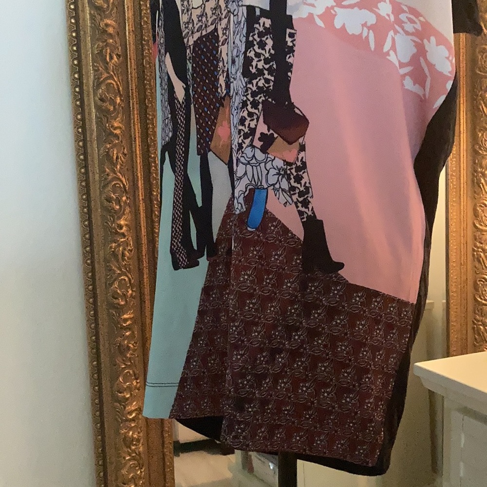 Unisex Modern Tunic Patchwork Print Medium - image 5